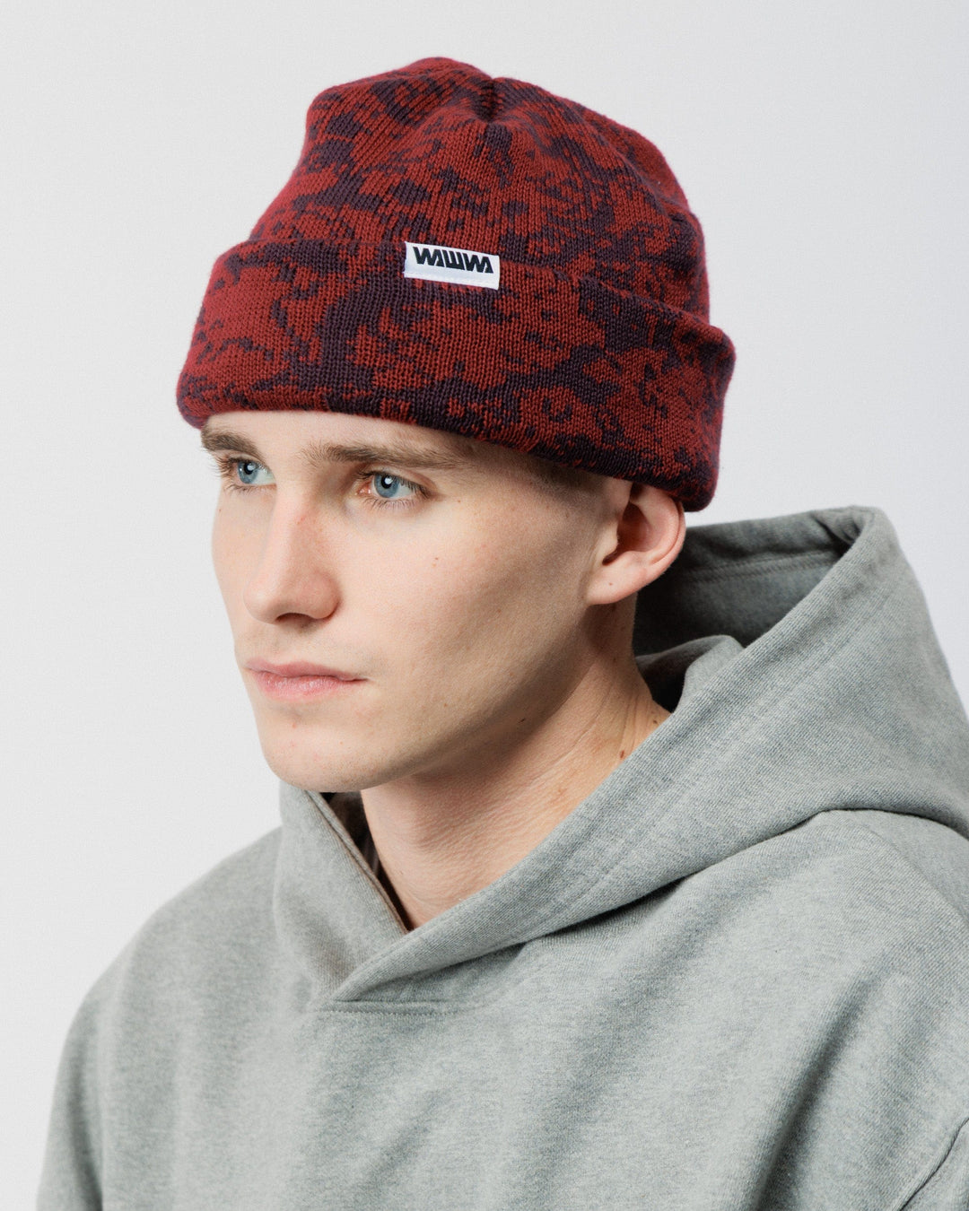 Barley Hat & Scarf Gift Set - Burgundy & Wine