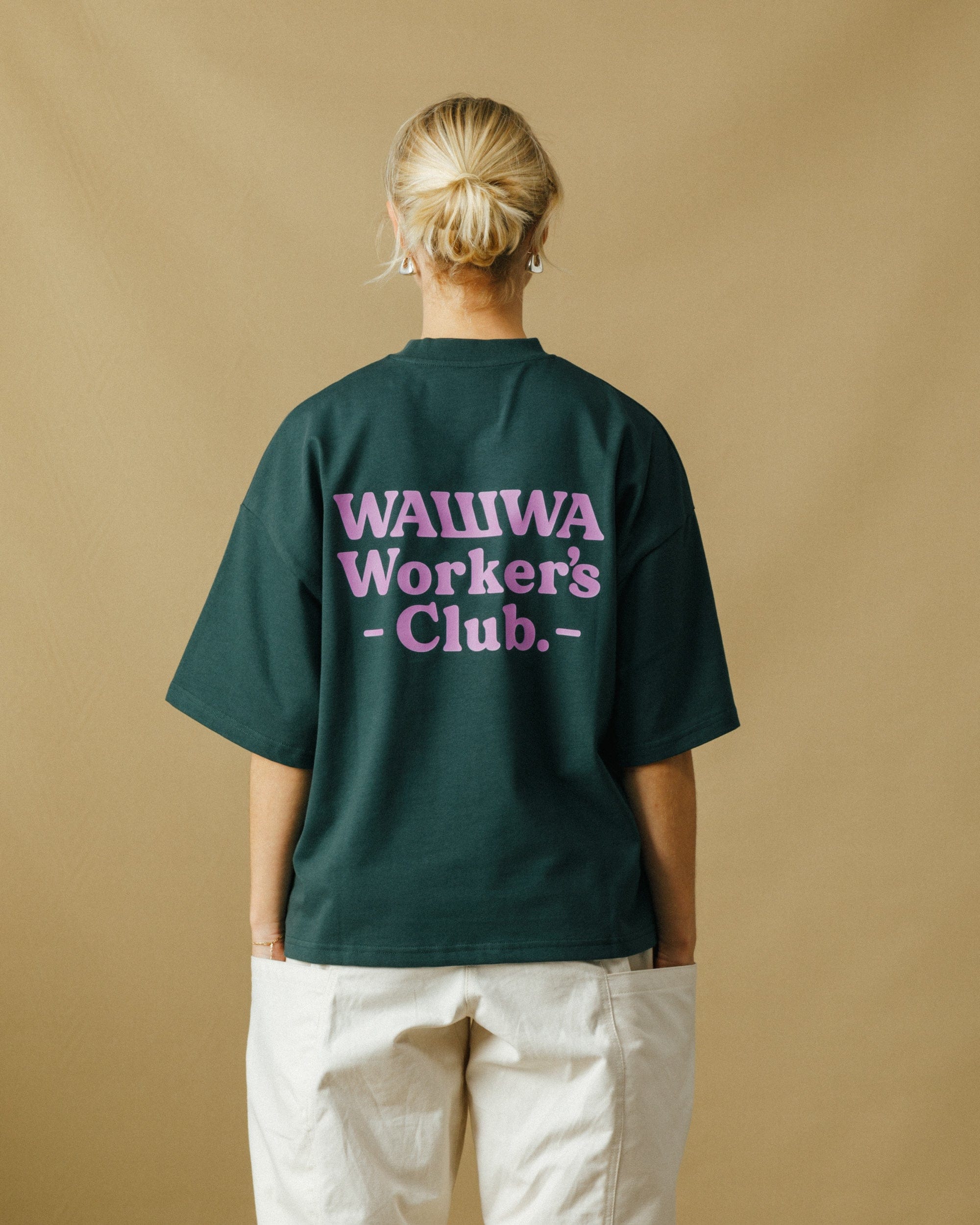 Worker's Box T-Shirt - Forest Green – WAWWA Ф