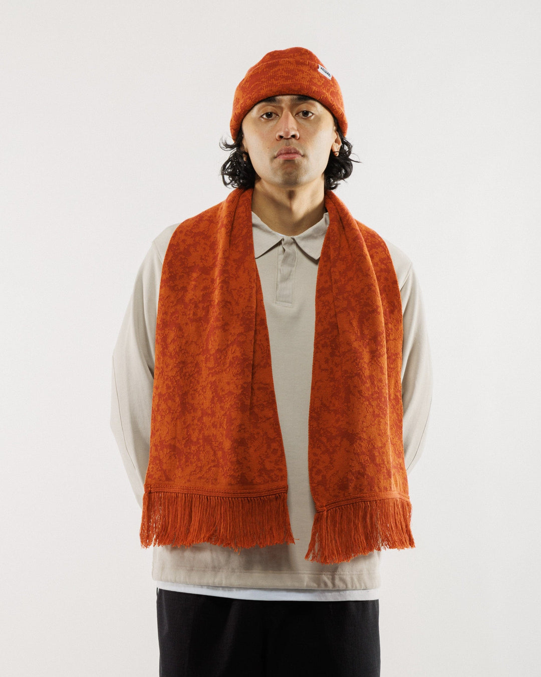 Barley Hat & Scarf Gift Set - Terracotta & Rust
