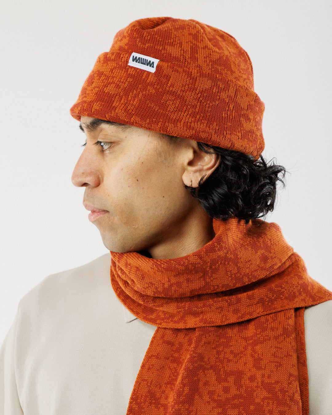 Barley Hat & Scarf Gift Set - Terracotta & Rust