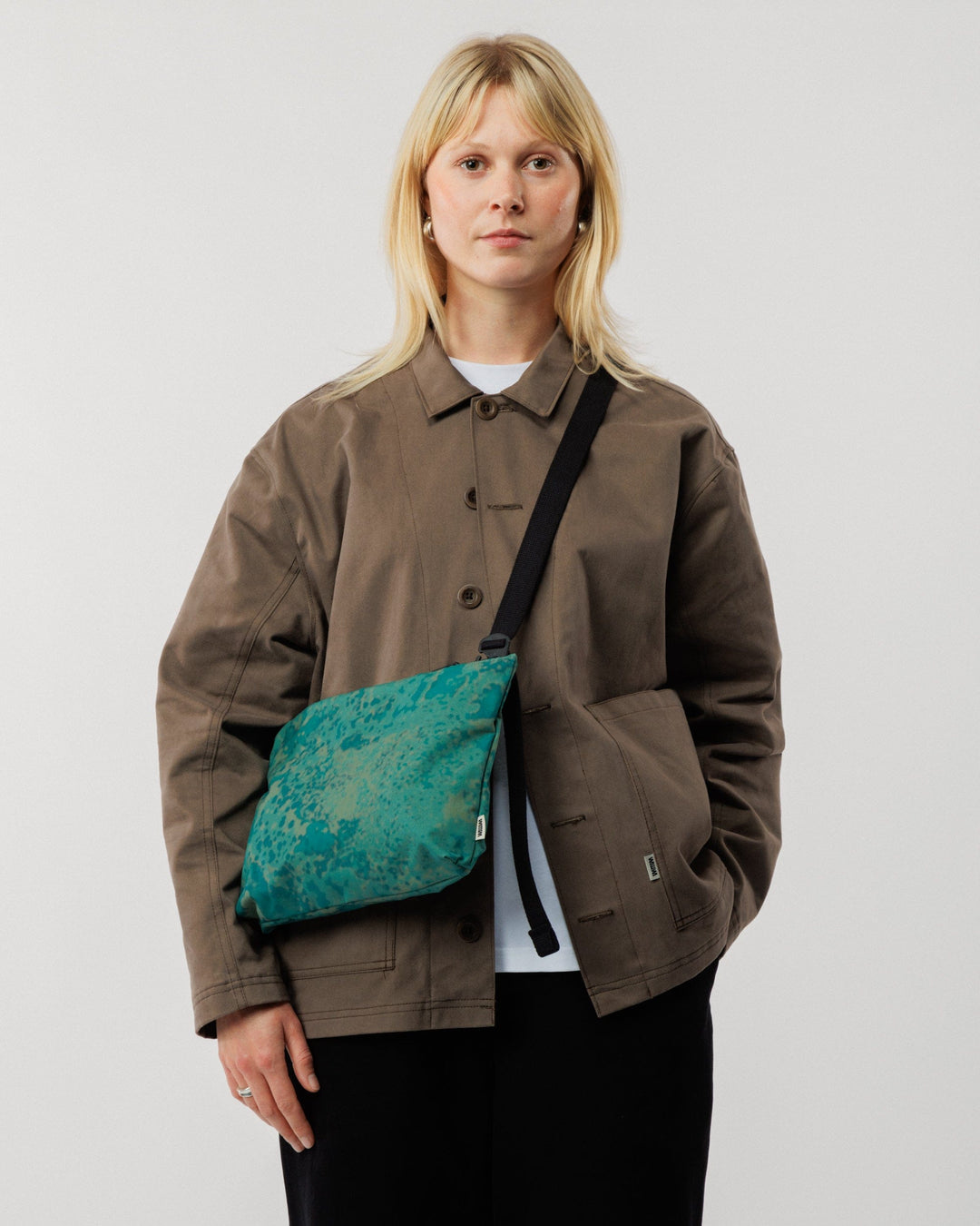 Mini Water Resistant Messenger Bag - Blue Ink