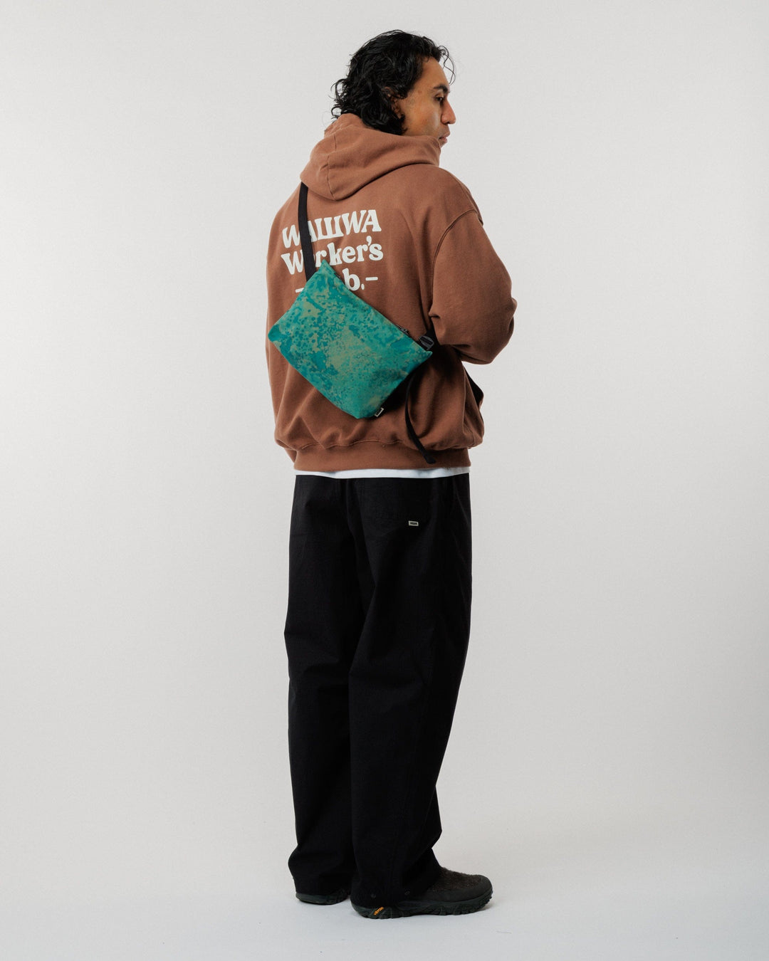 Mini Water Resistant Messenger Bag - Blue Ink