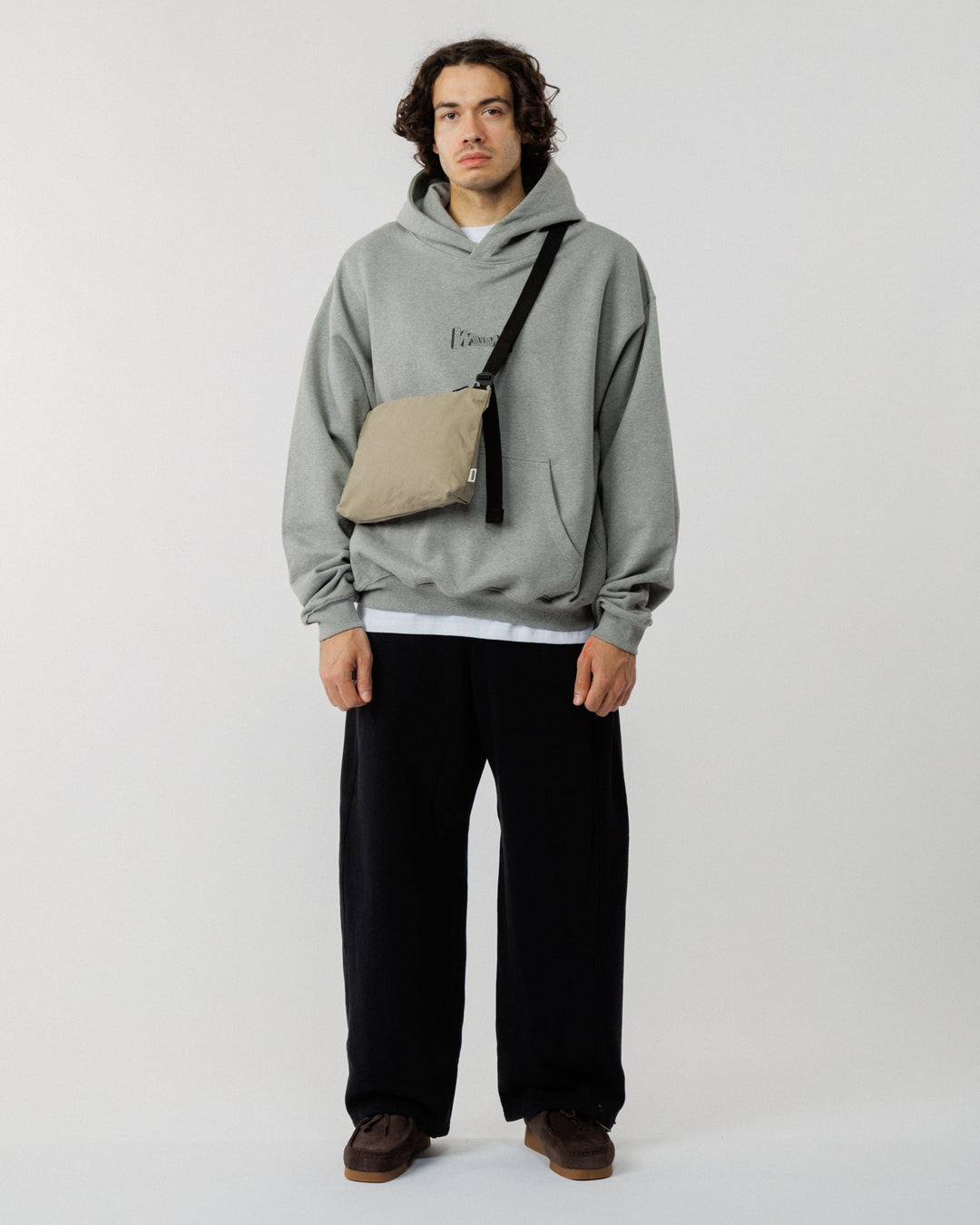 Mini Water Resistant Messenger Bag - Stone