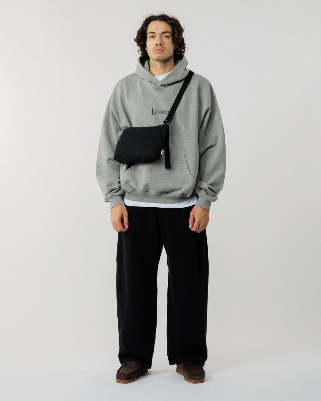 Mini Water Resistant Messenger Bag - Black