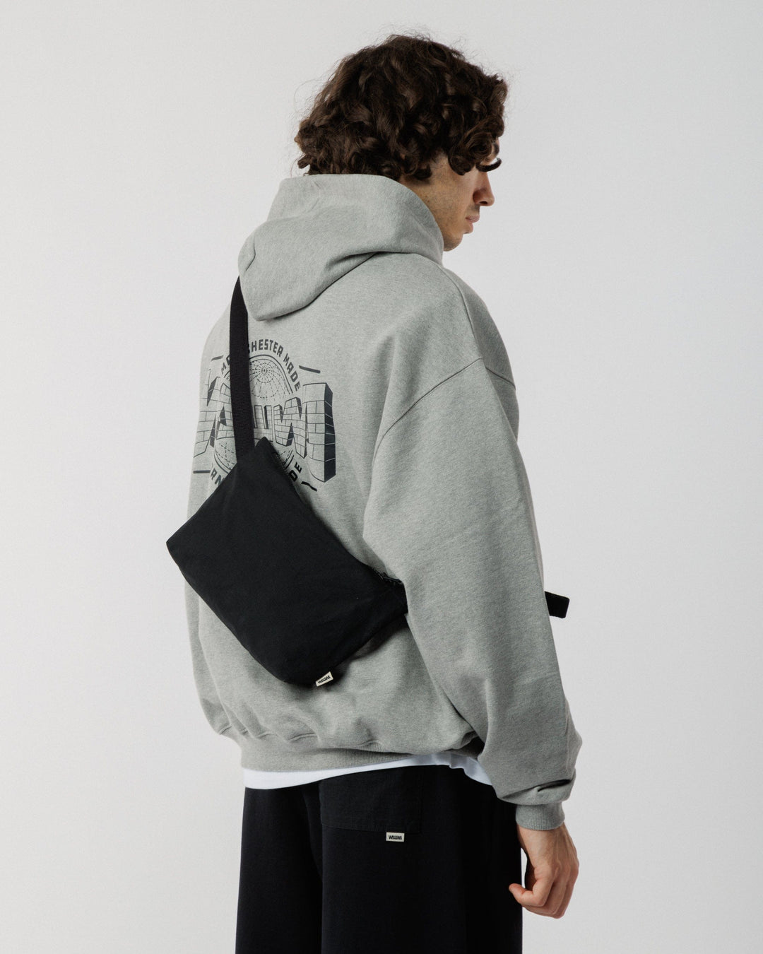 Mini Water Resistant Messenger Bag - Black