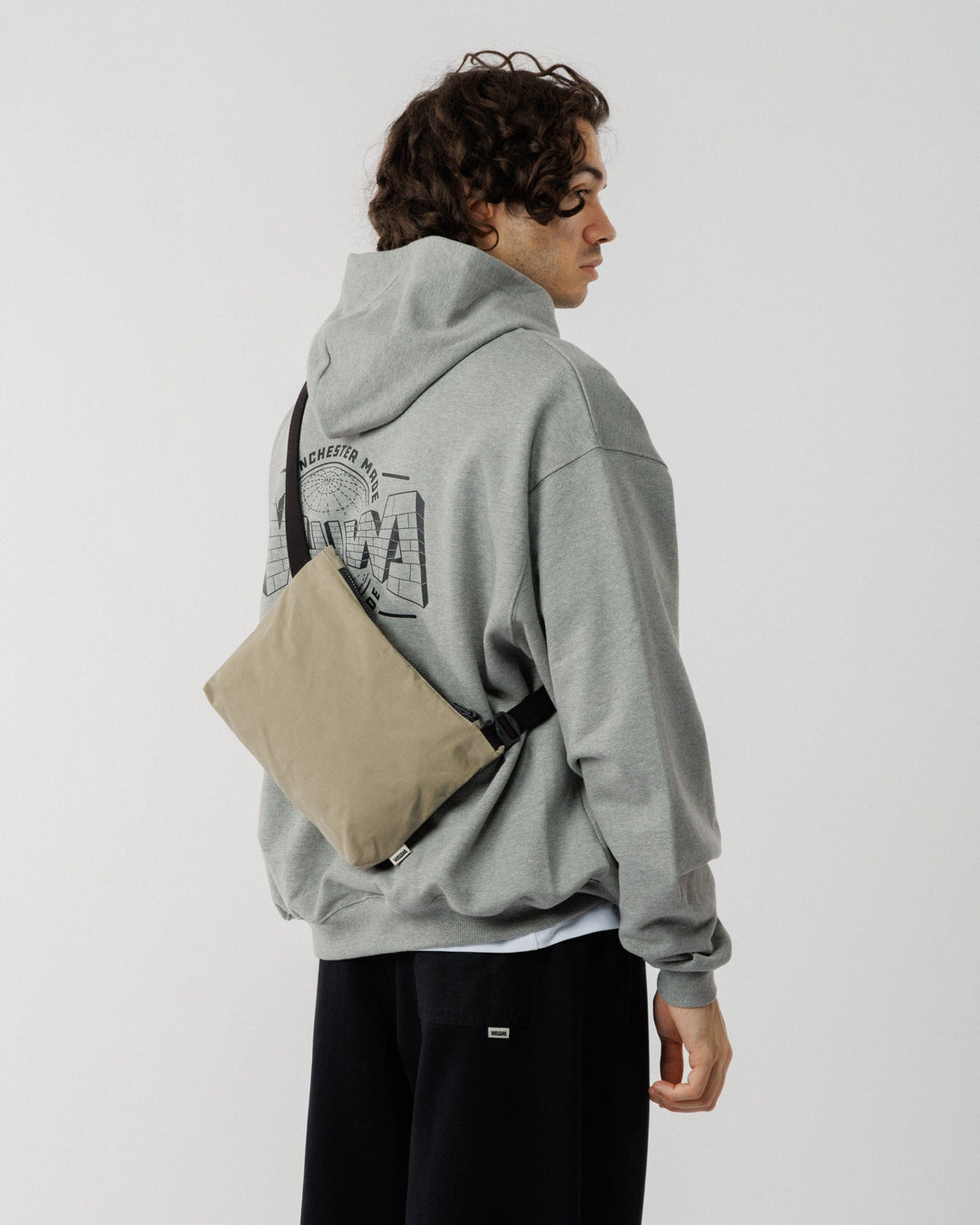 Mini Water Resistant Messenger Bag - Stone