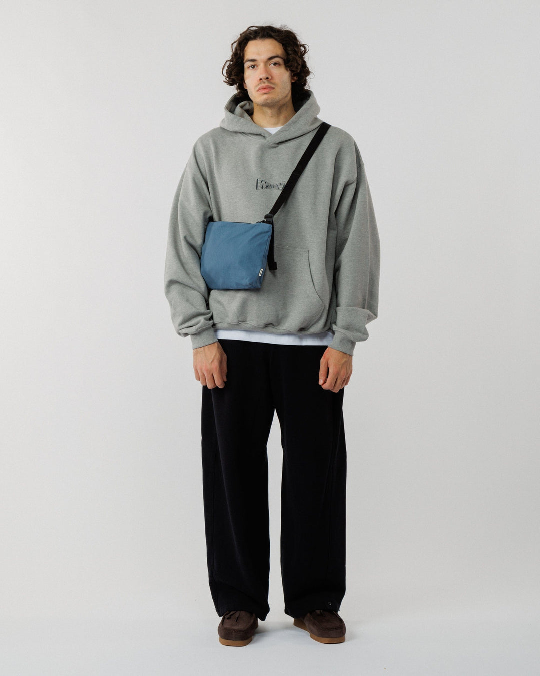 Mini Water Resistant Messenger Bag - Slate Blue