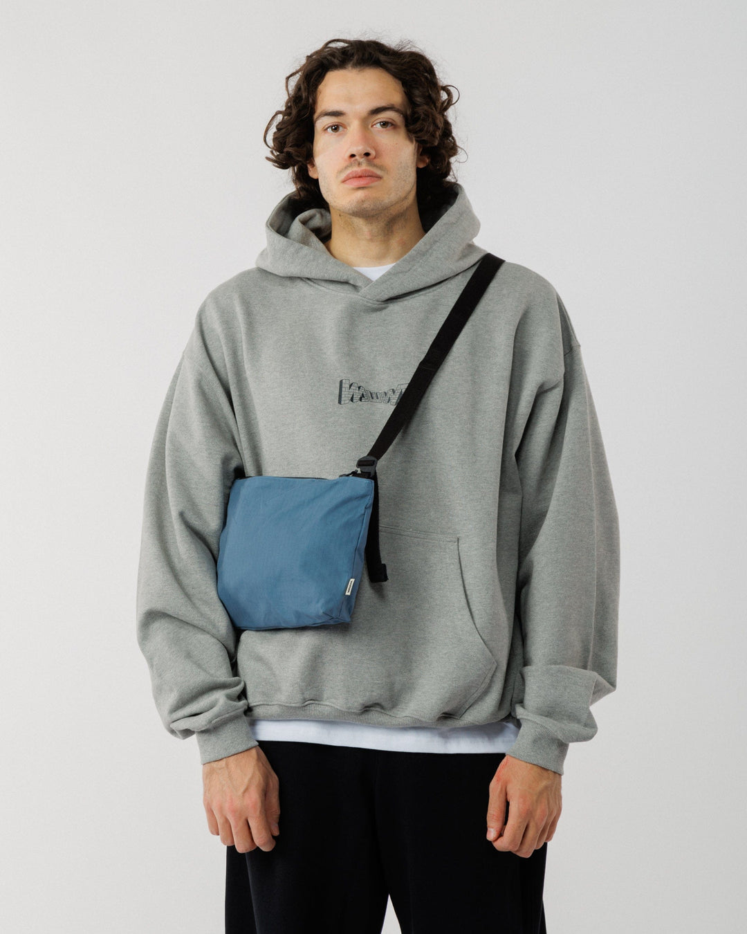 Mini Water Resistant Messenger Bag - Slate Blue