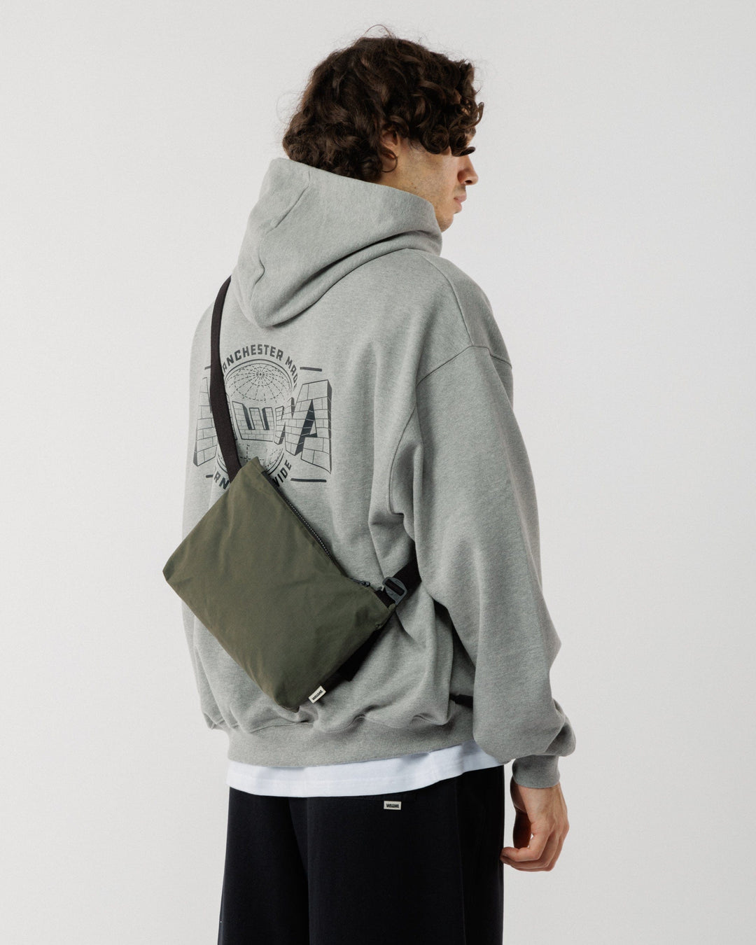 Mini Water Resistant Messenger Bag - Dark Olive