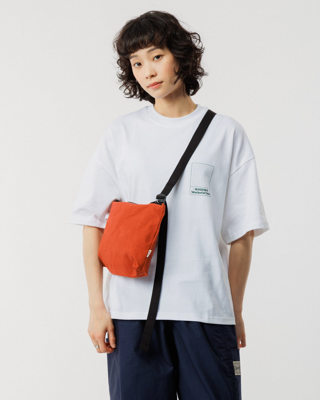 Mini Water Resistant Messenger Bag - Biscuit Orange