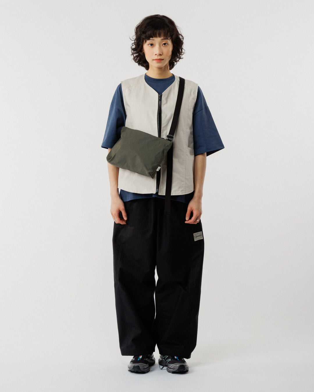 Mini Water Resistant Messenger Bag - Dark Olive