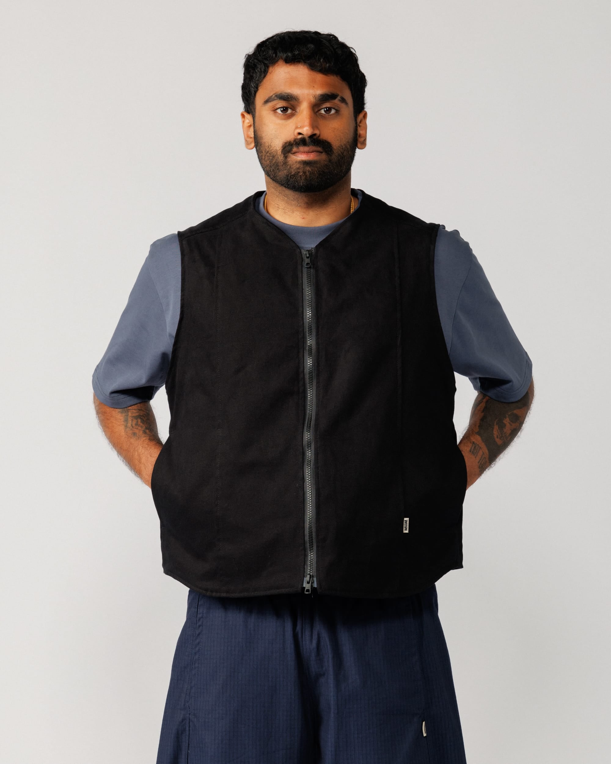 Multi-Pocket Mill Vest - Black – WAWWA Ф