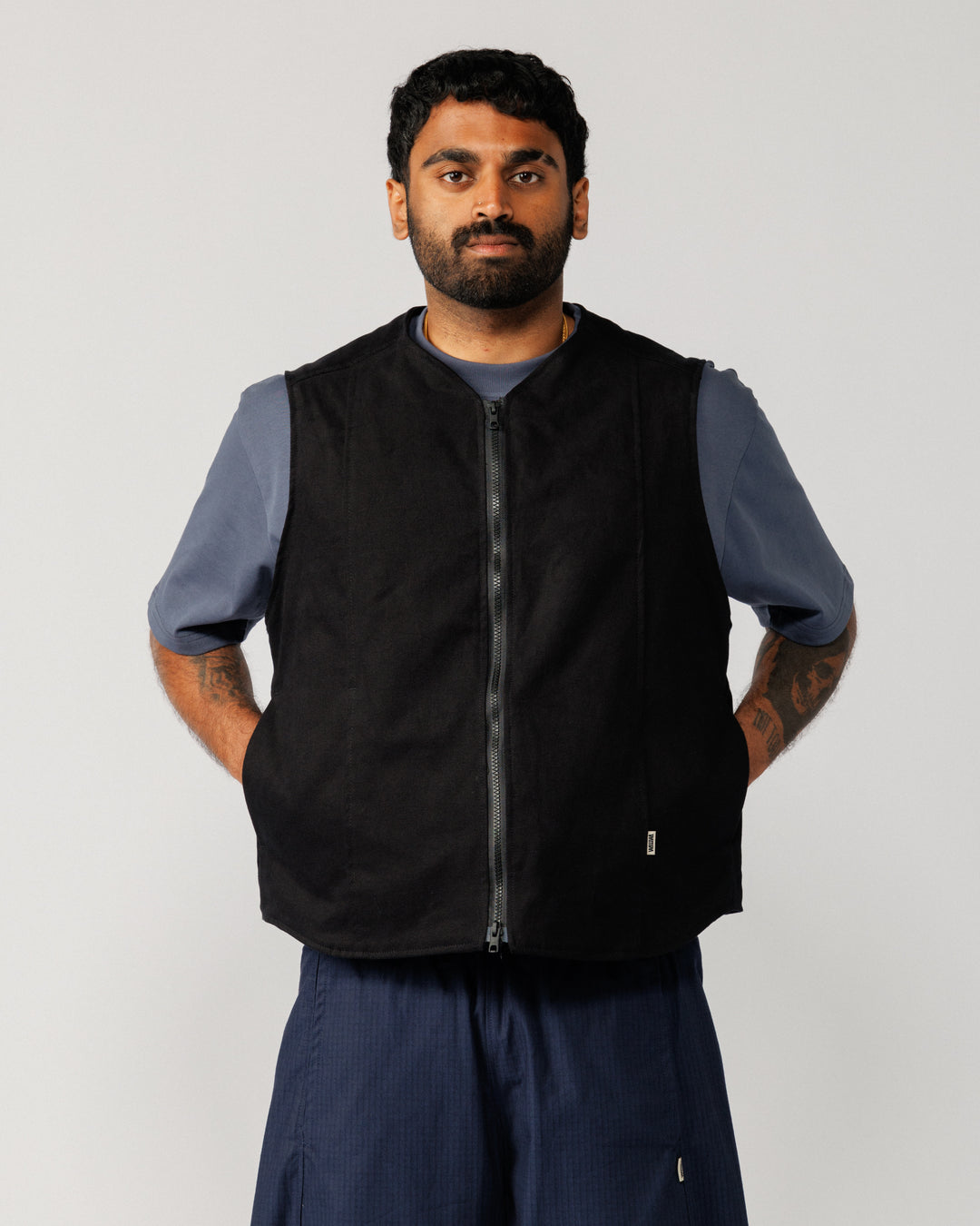 Multi-Pocket Mill Vest - Black