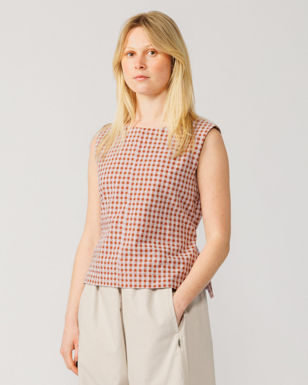 Aimee Top V2 - Red Check