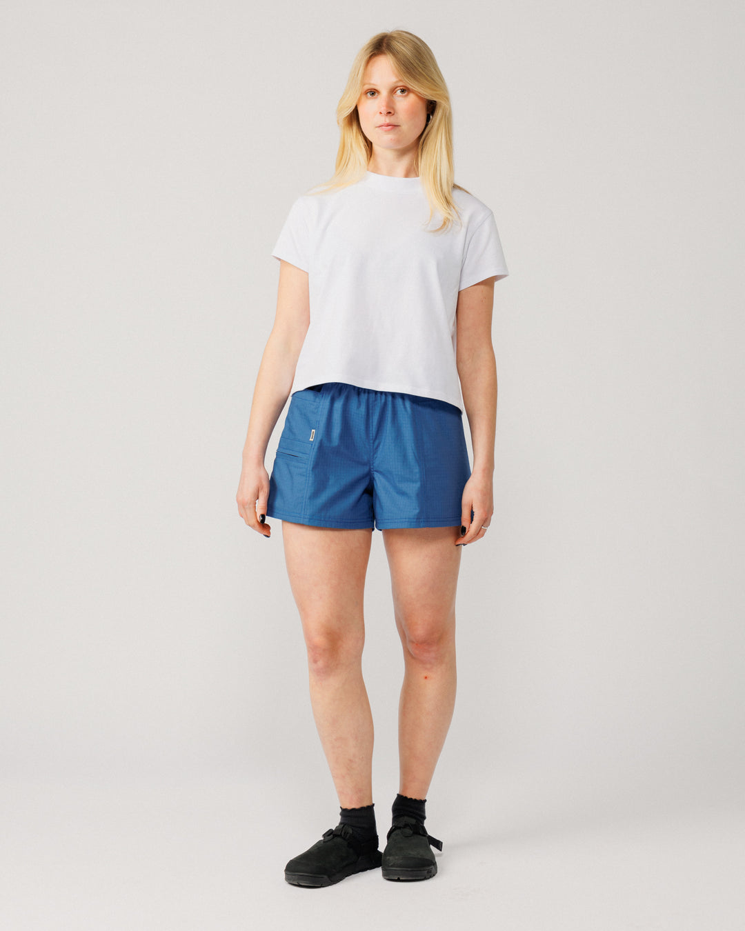 Ripstop Cropped Hiking Shorts - Sky Blue