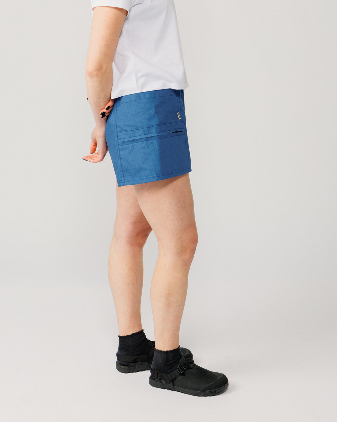 Ripstop Cropped Hiking Shorts - Sky Blue