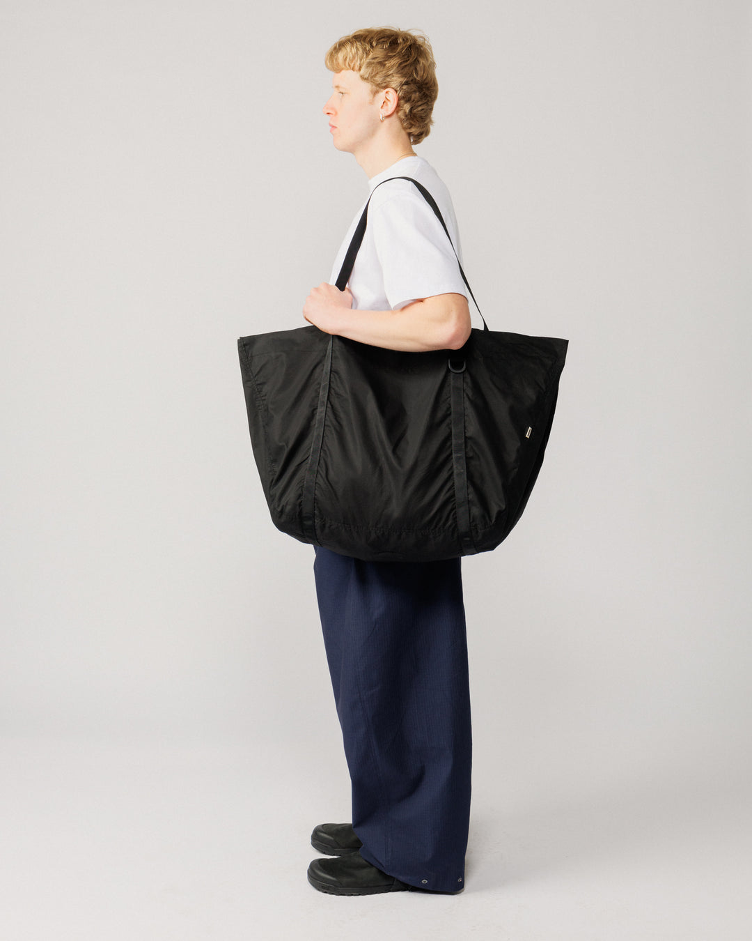 Oversized Packable Tote - Black