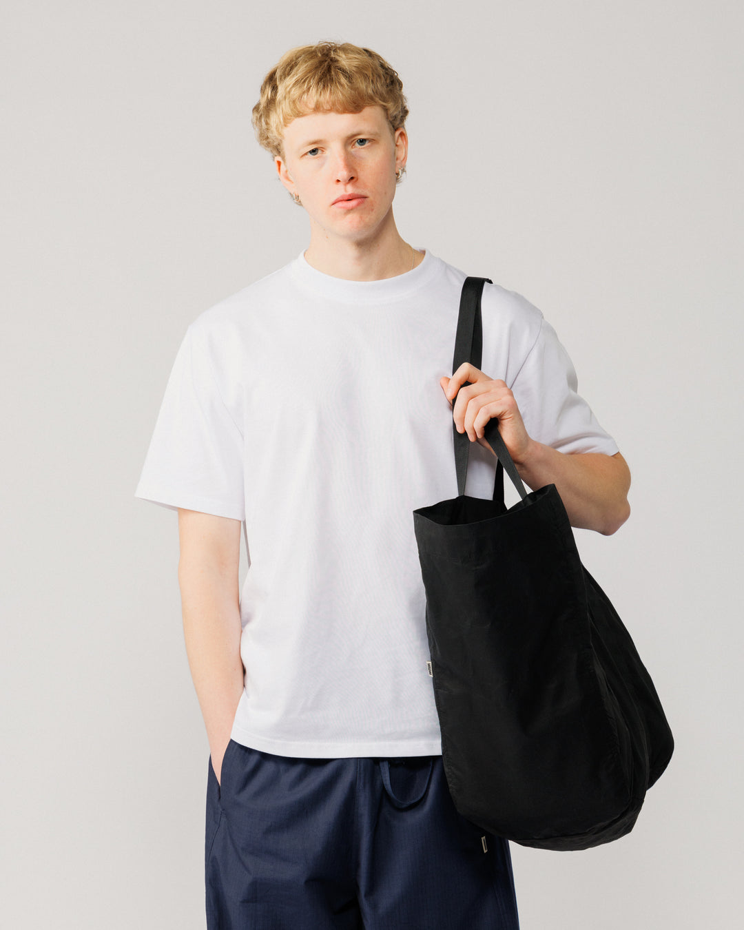 Oversized Packable Tote - Black