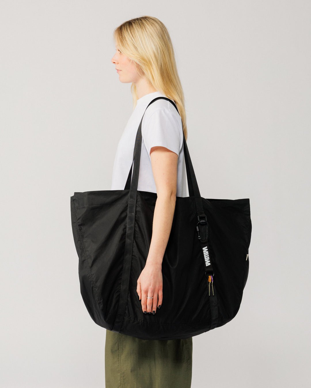 Oversized Packable Tote - Black