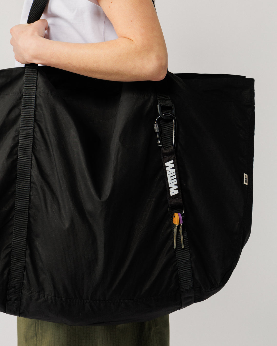 Oversized Packable Tote - Black
