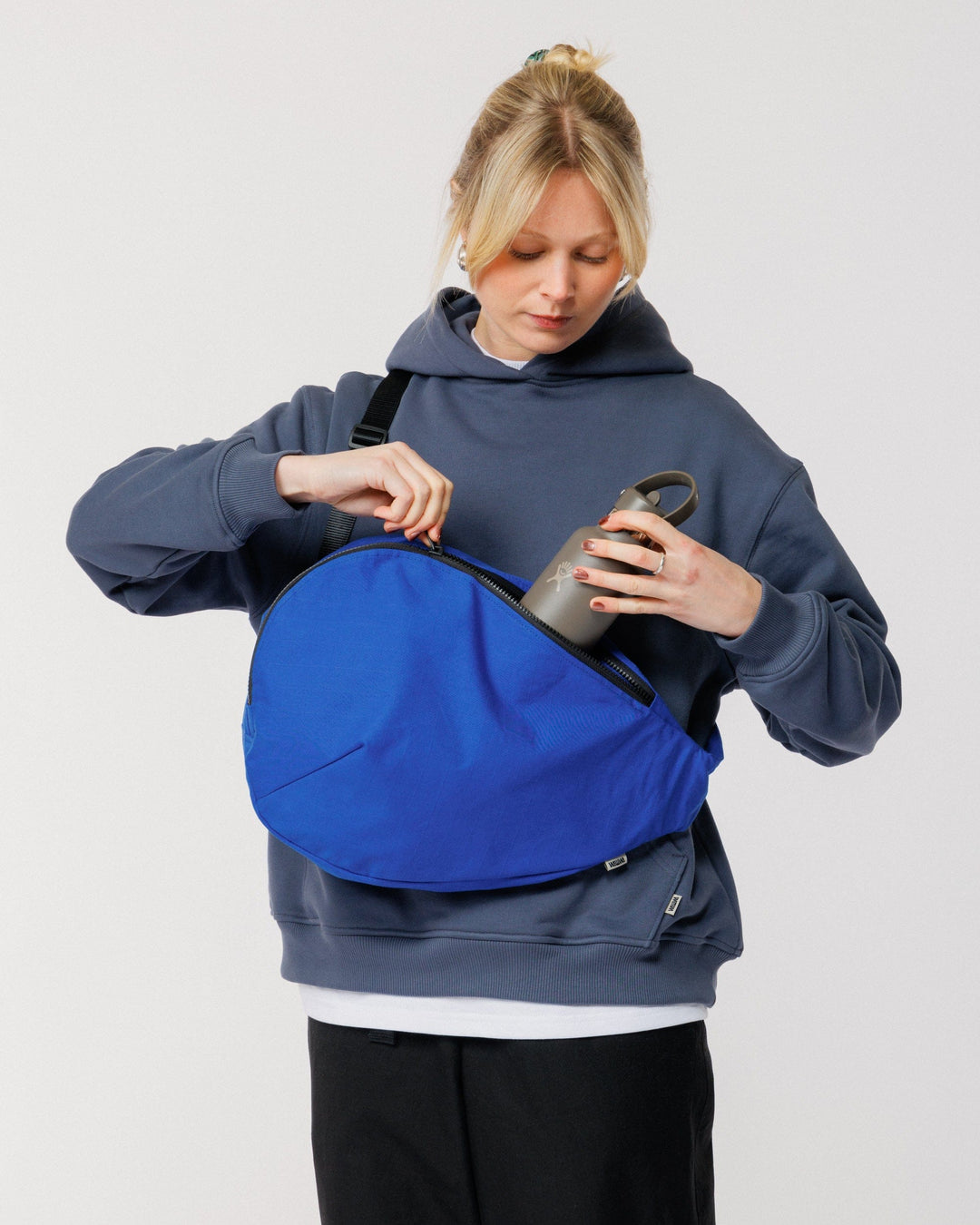 Crescent Crossbody Sling Bag - Cobalt Blue