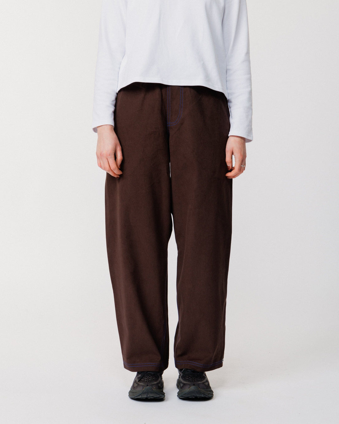 Zama Pant - Brown/Cobalt Contrast