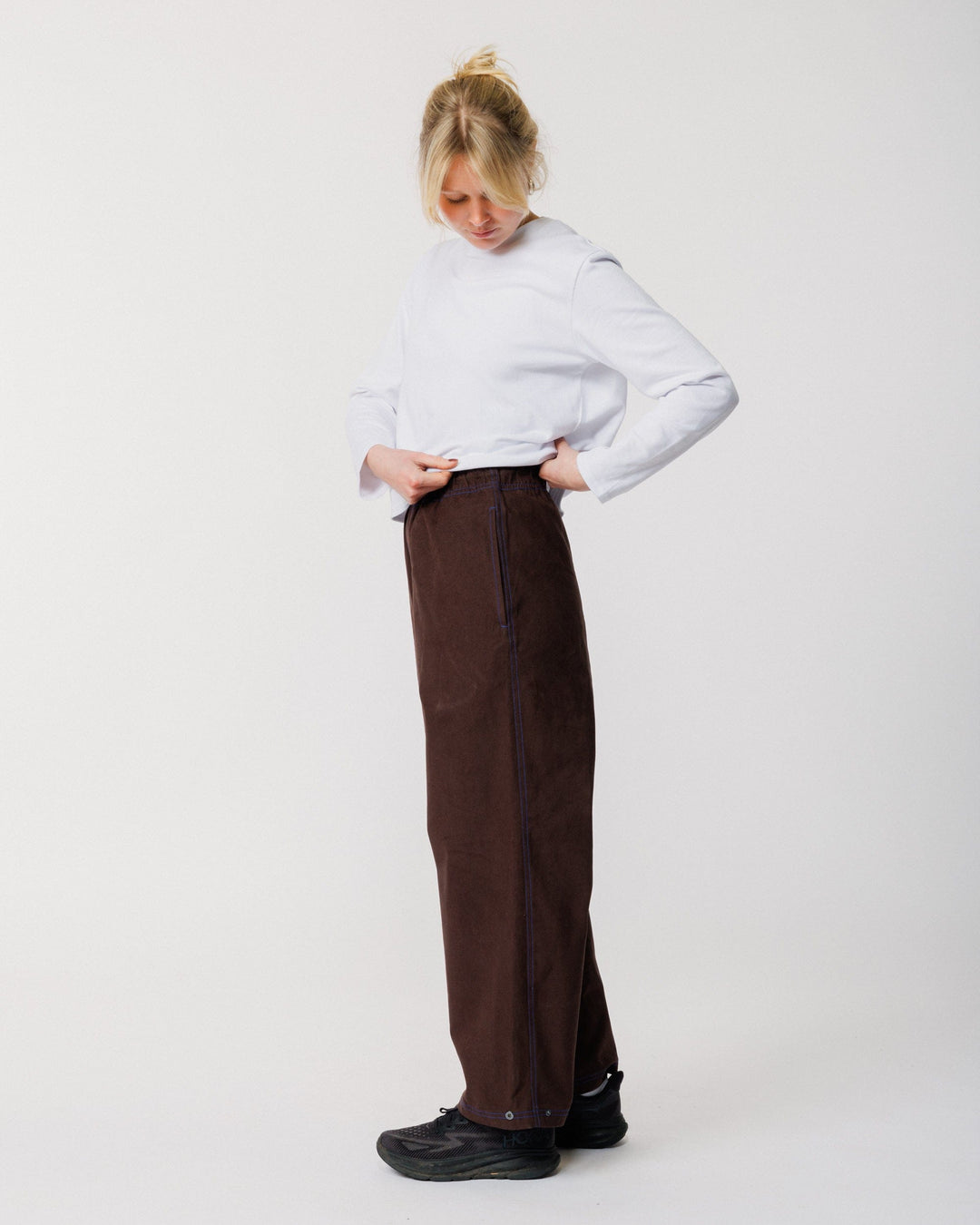 Zama Pant - Brown/Cobalt Contrast