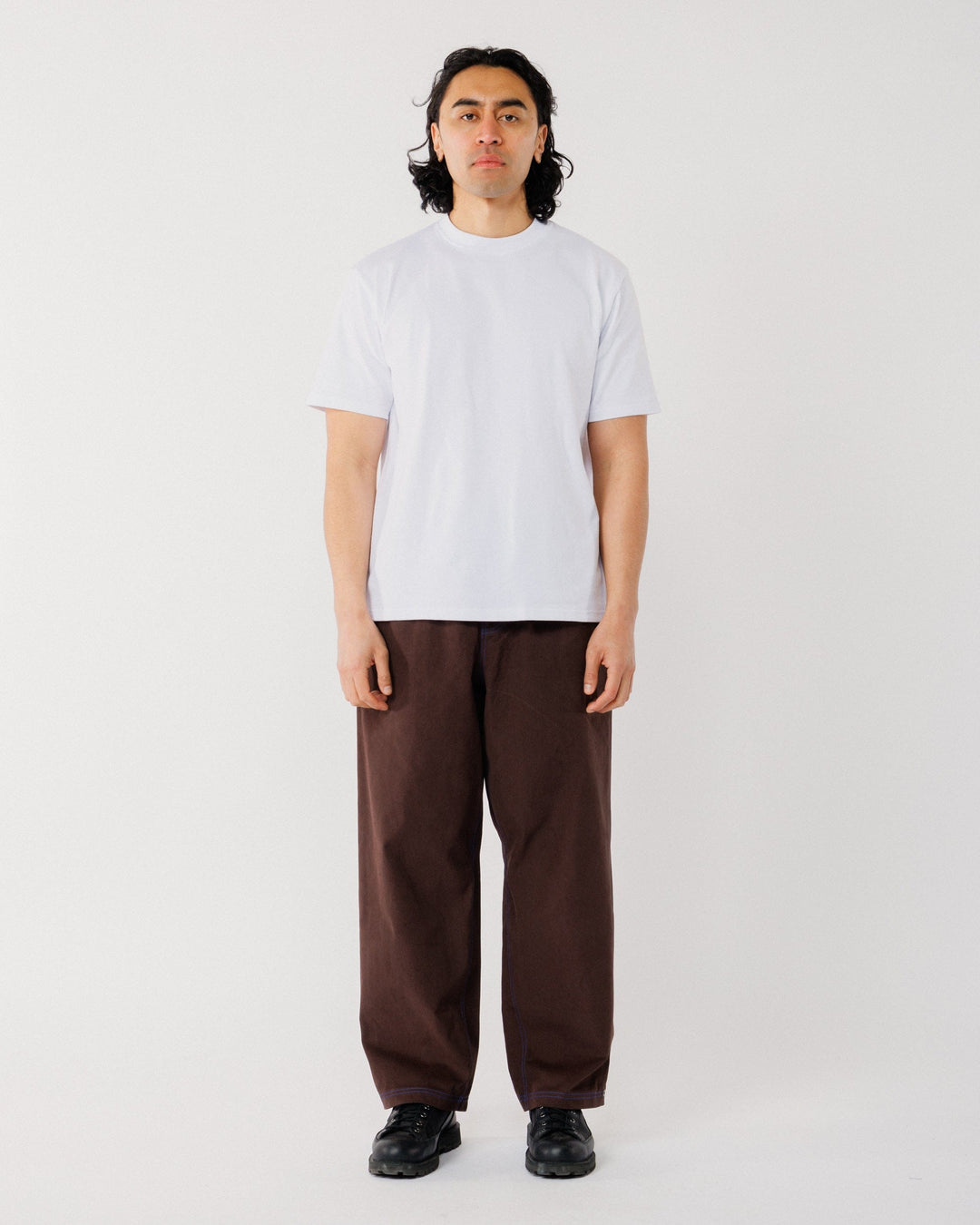 Zama Pant - Brown/Cobalt Contrast