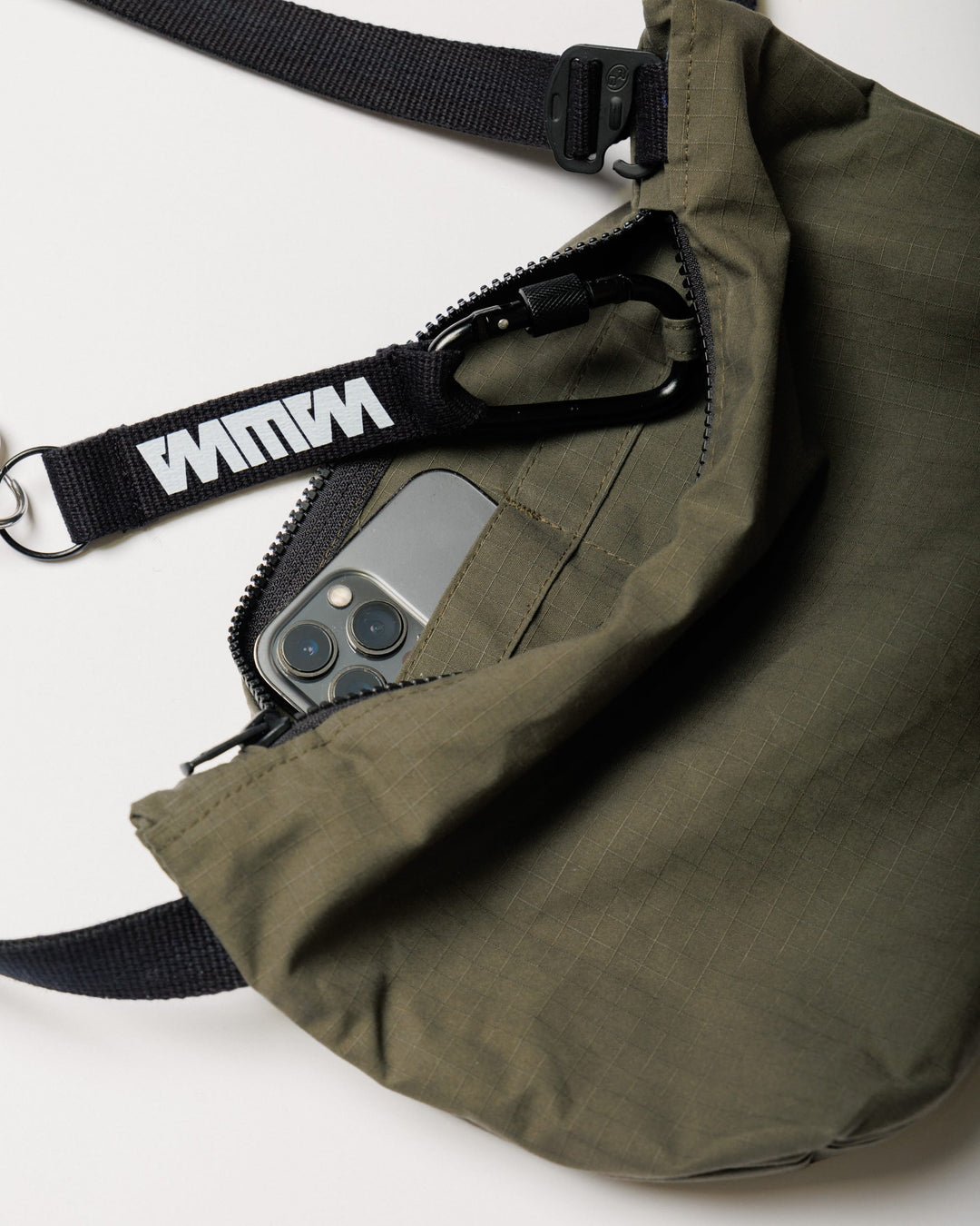 Mini Water Resistant Messenger Bag - Dark Olive