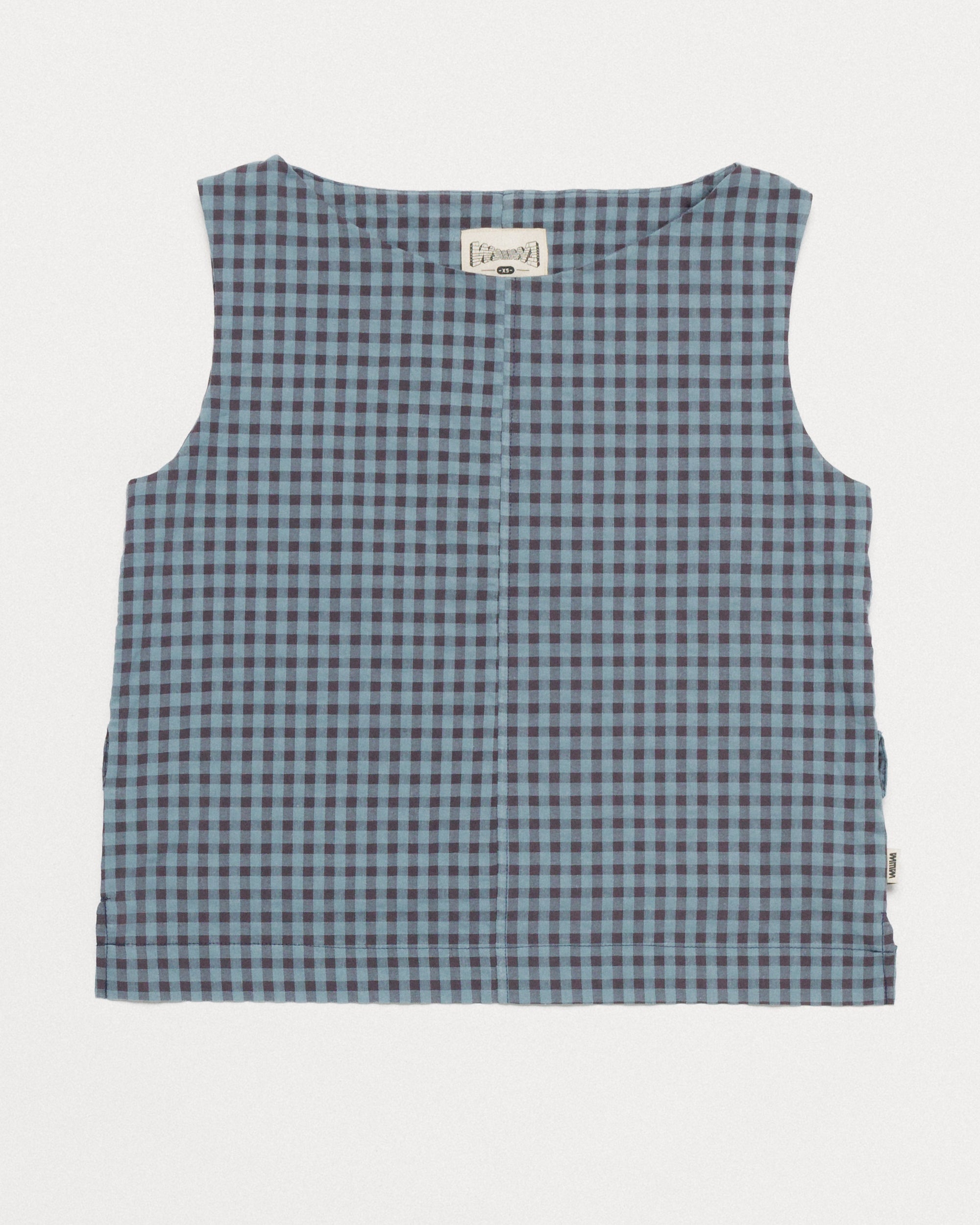 Aimee Top V2 - Navy Check – WAWWA Ф