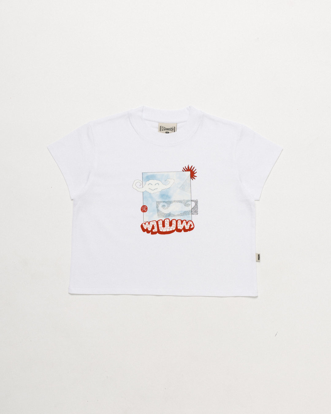 Plume Cropped T-Shirt - White