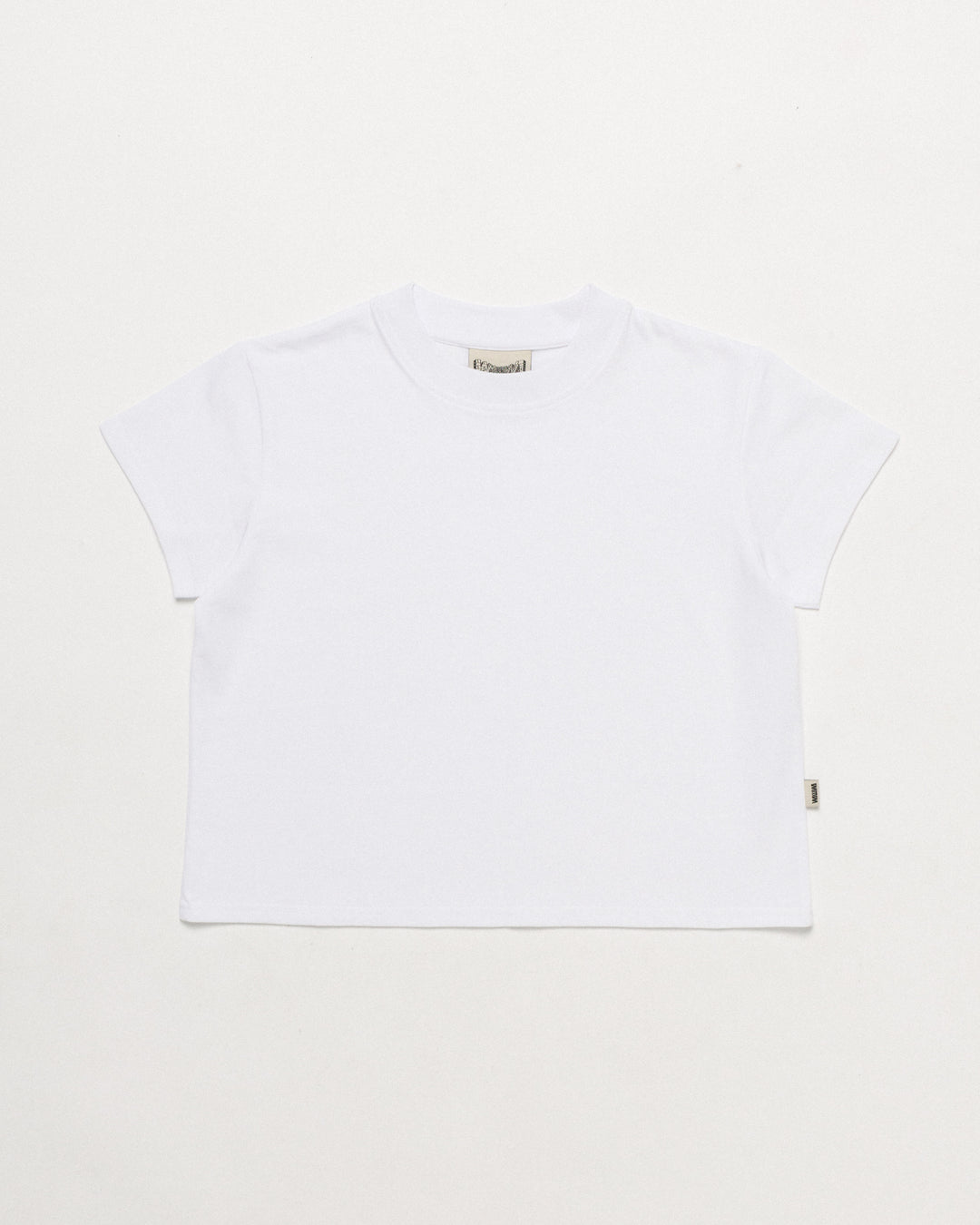 Mid-Weight Cropped Organic T-Shirt - White