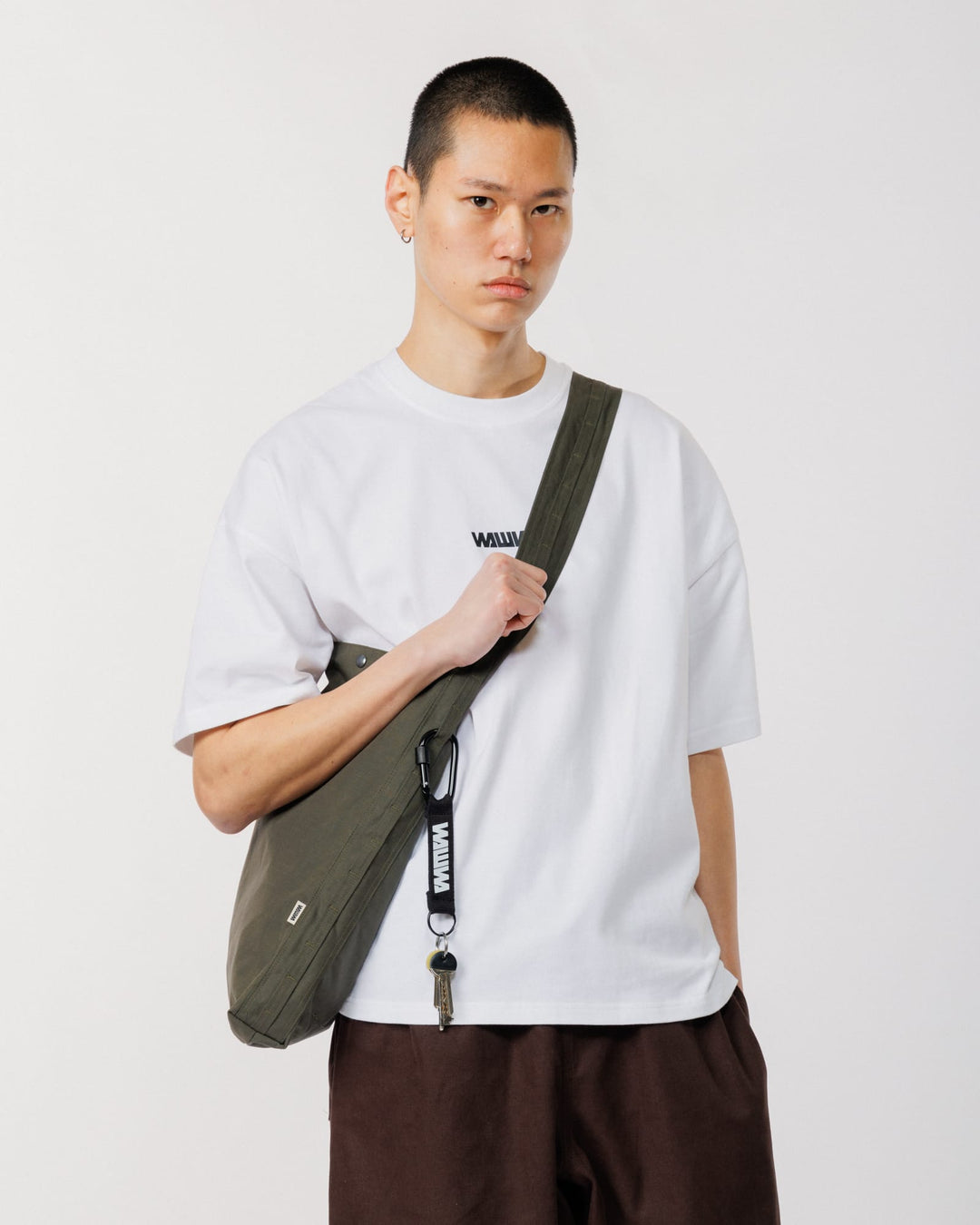 Water Resistant Bar Tack Tote - Khaki