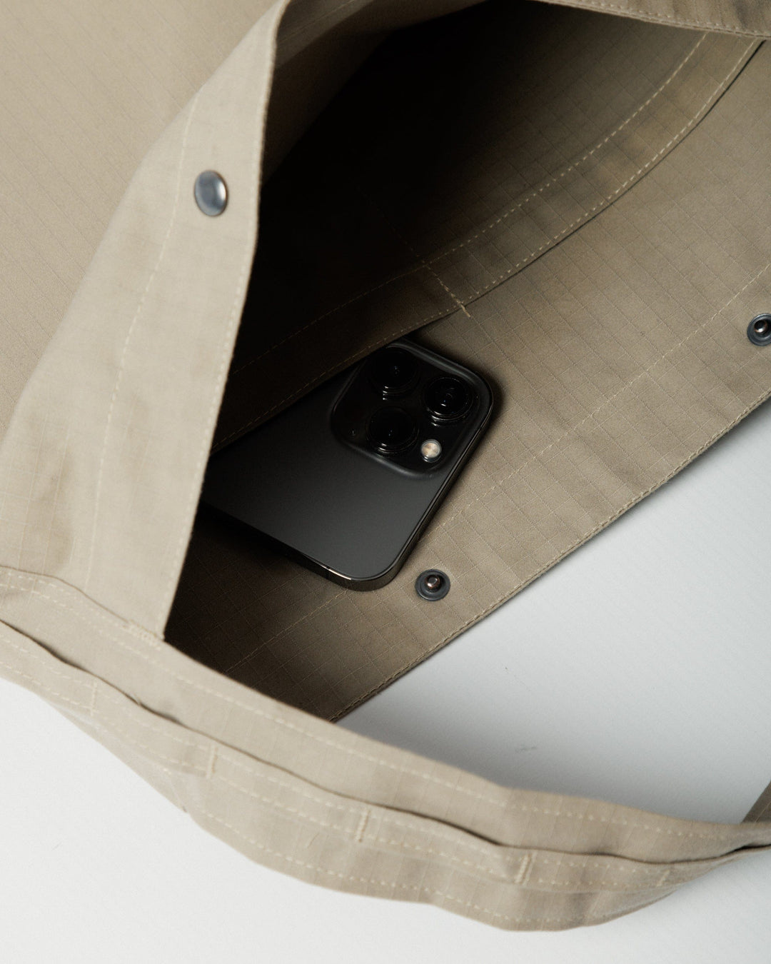 Water Resistant Bar Tack Tote - Stone