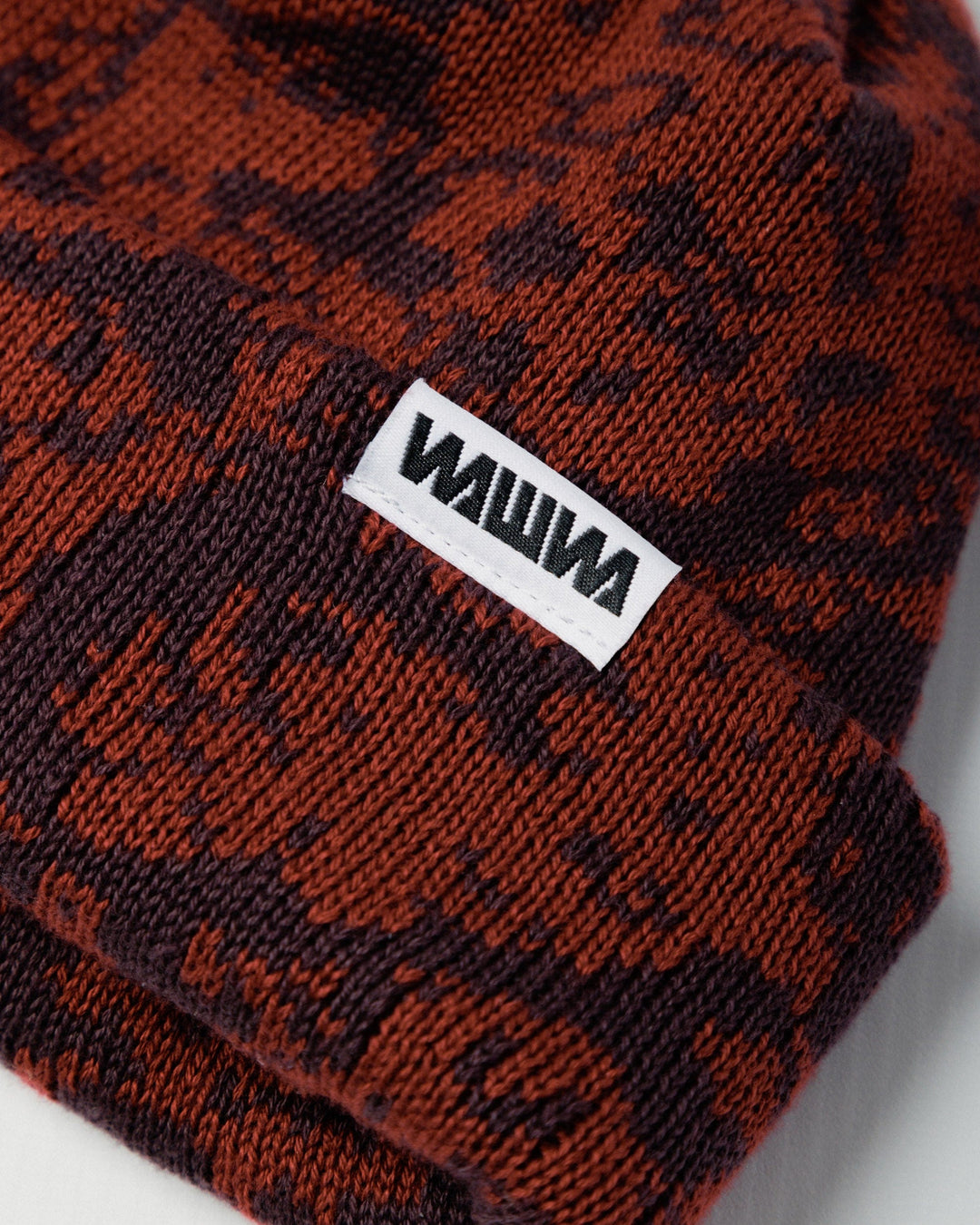 Barley Hat & Scarf Gift Set - Burgundy & Wine