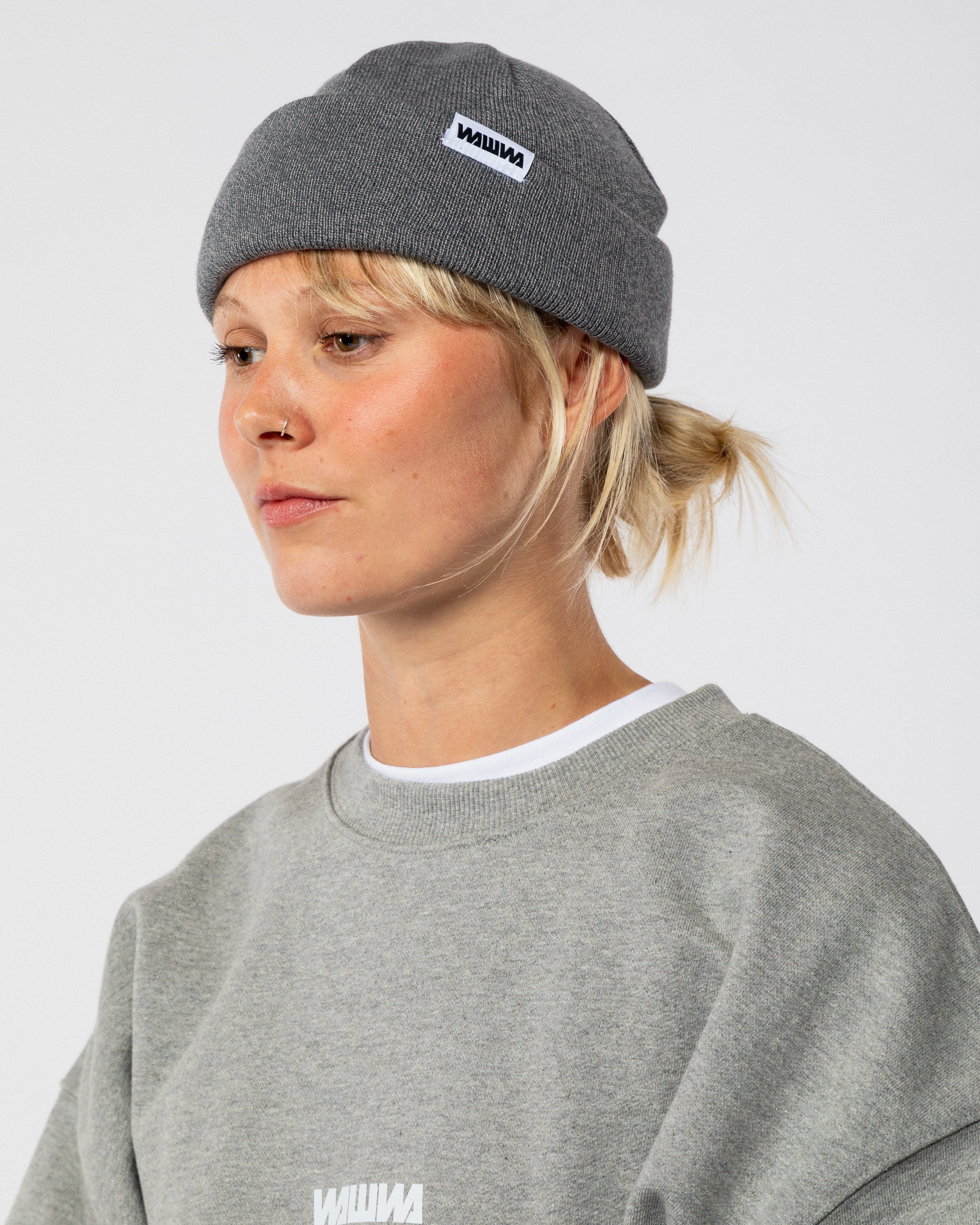 帽子 everyone cotton beanie (GRAY) Mill Cotton Beanie - Grey Marl – WAWWA Ф