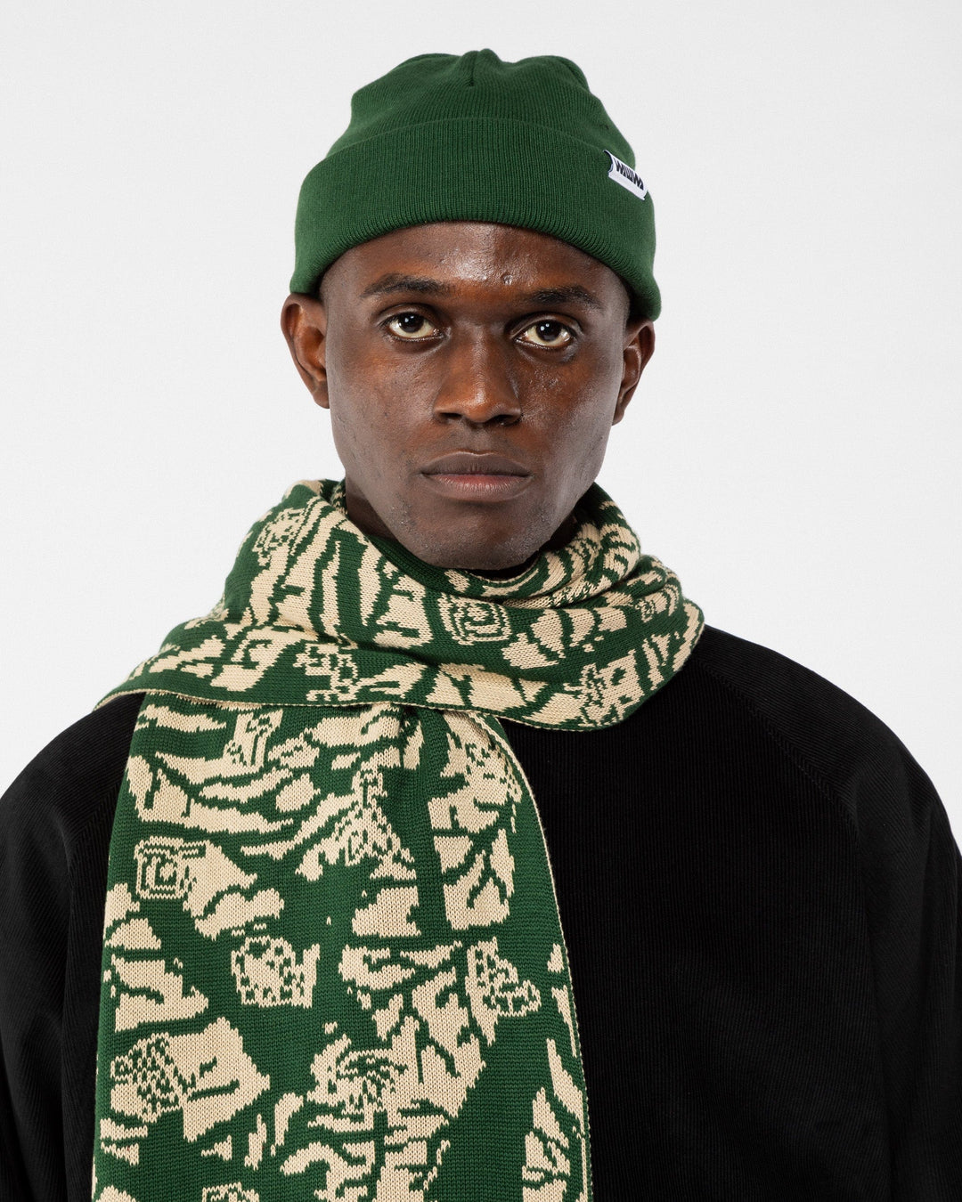 Bamba Scarf & Mill Beanie Set - Bottle Green