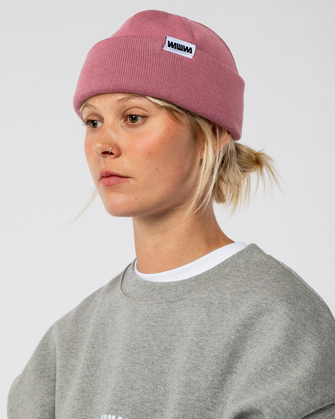 Mill Cotton Beanie - Dusty Pink