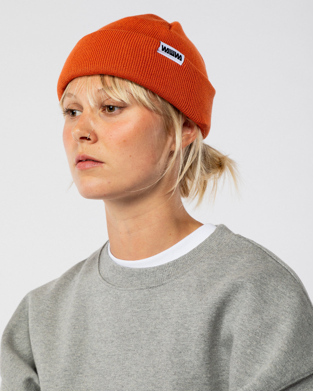 Mill Cotton Beanie - Rust Orange