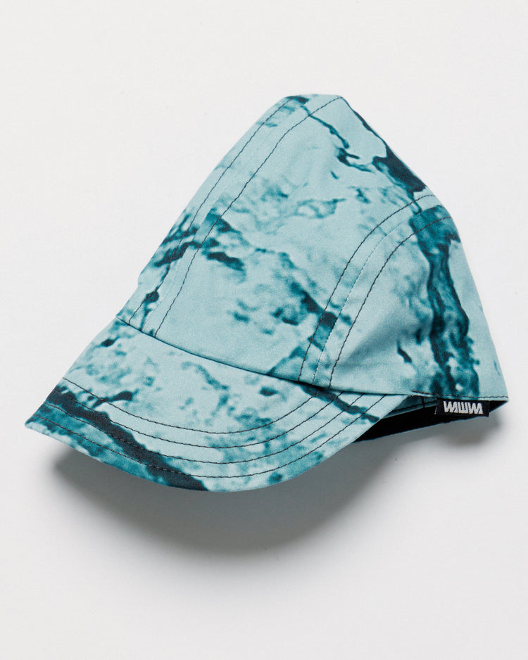 Oak Cap - Blue Brick Camo — angled flat, panel construction