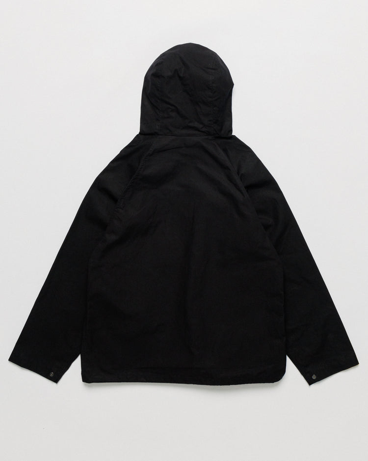 Roam Raglan Jacket - Black — back flat, cut reference