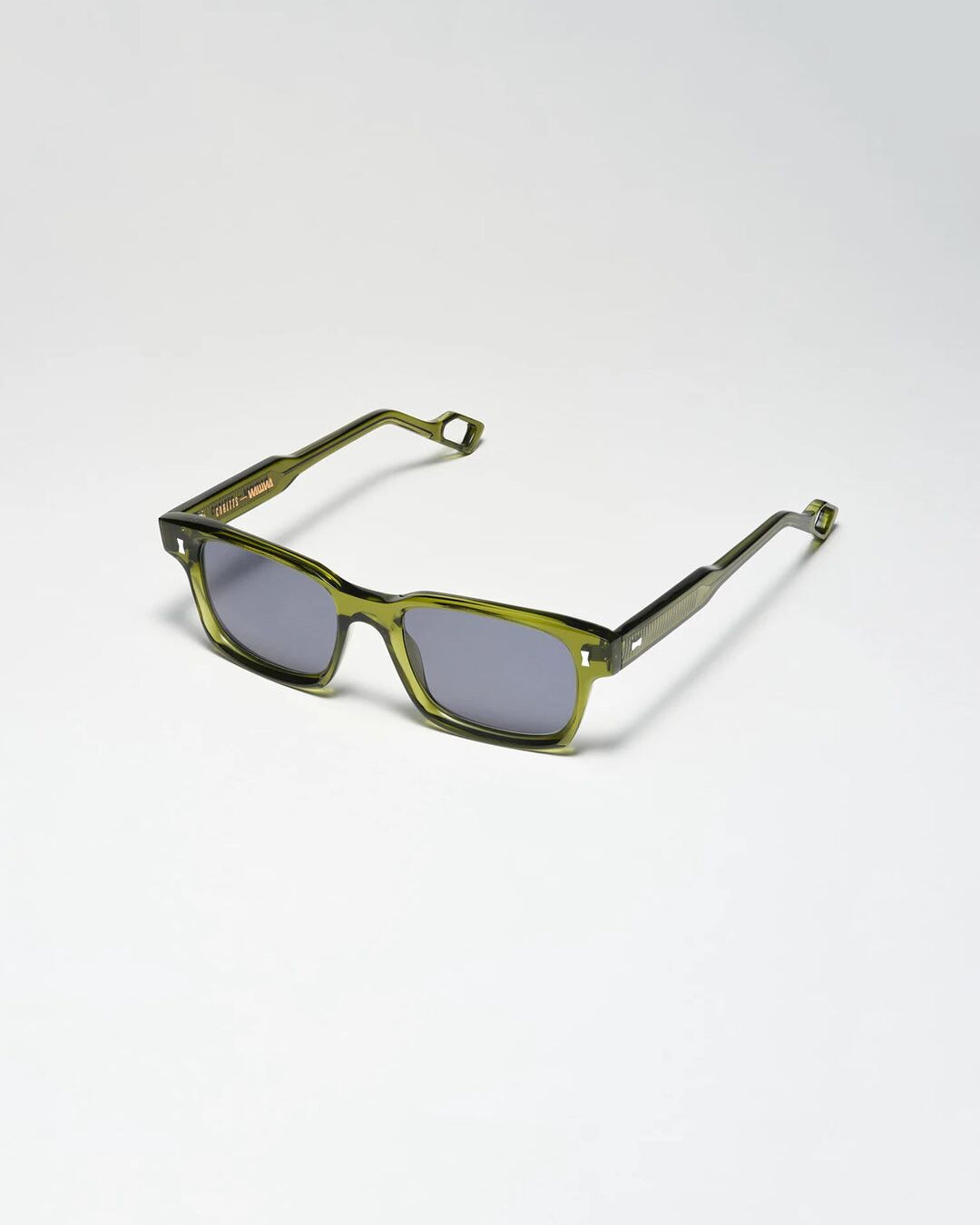 Cubitts x WAWWA Solaris Sunglasses in khaki, three-quarter angle view