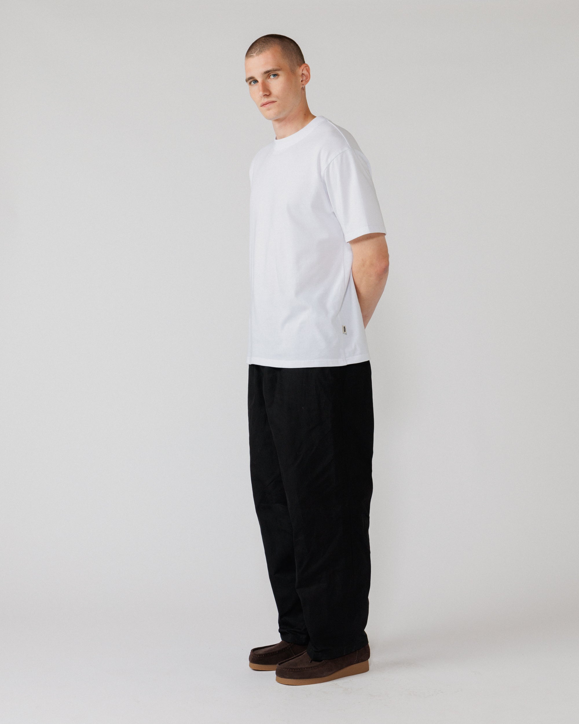 Water Resistant Zama Pants - Black — men's 3/4 baggy silhouette