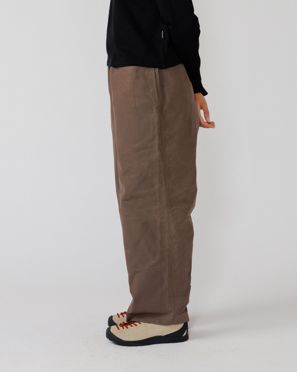 Water Resistant Zama Pants - Bracken — women's side profile full-body